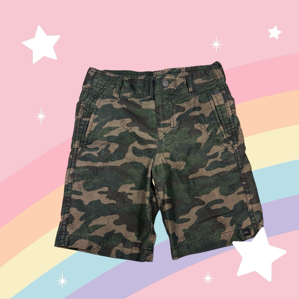 Quiksilver Green Camo Kids Shorts